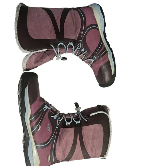 KEEN TERRADORA BIG KIDS PURPLE FABRIC MID CALF WATERPROOF BOOTS SHOES YOUTH SZ 5 - Picture 2 of 12